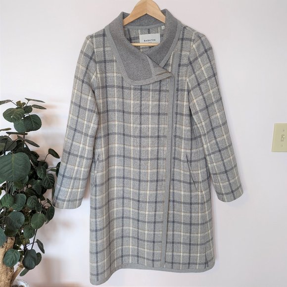 Aritzia Babaton Plaid Cormac Coat, Wool, Size S - Picture 2 of 10
